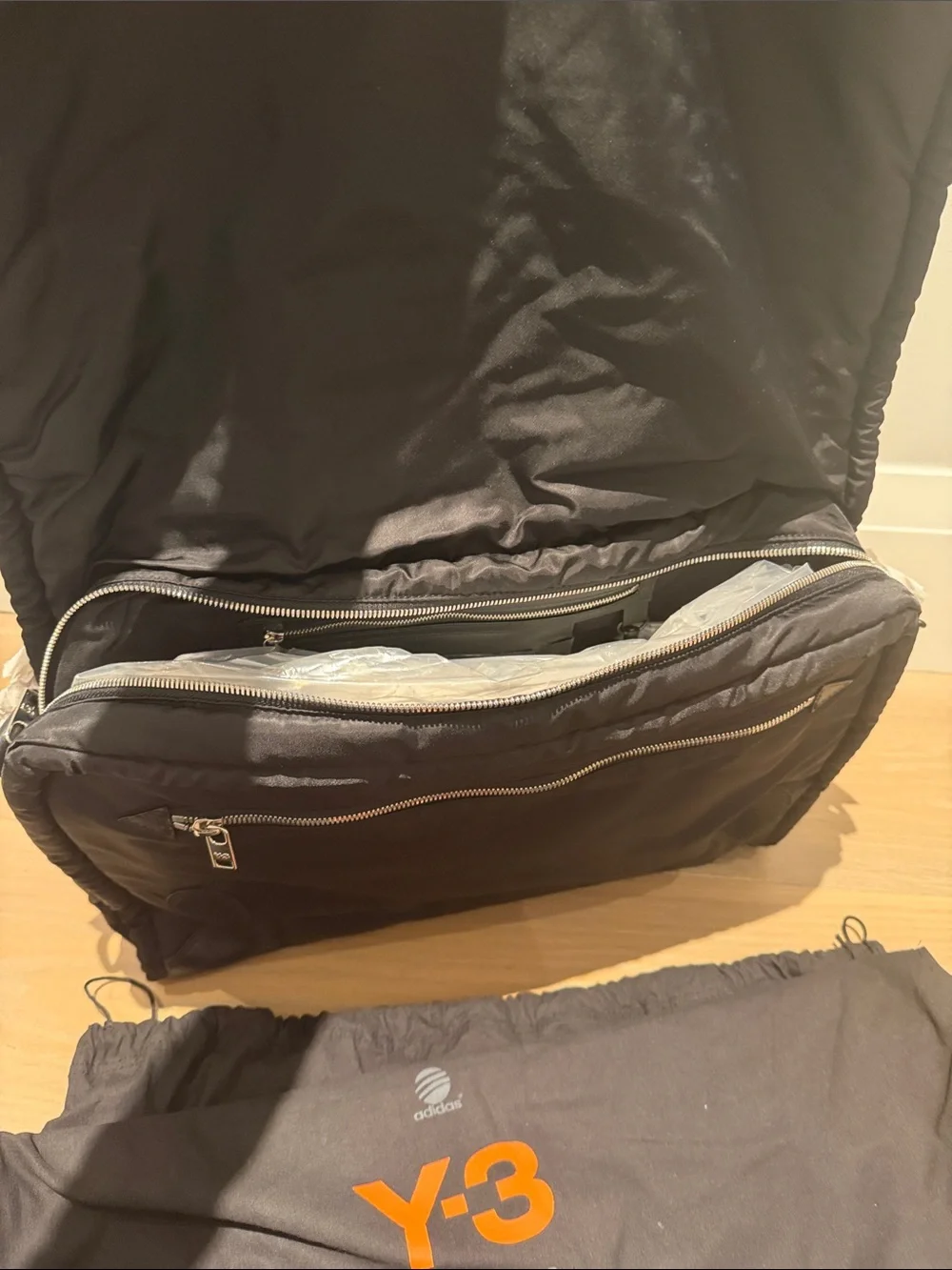 Brand new with tags Y-3 Black Nylon Messenger/Shoulder Bag with